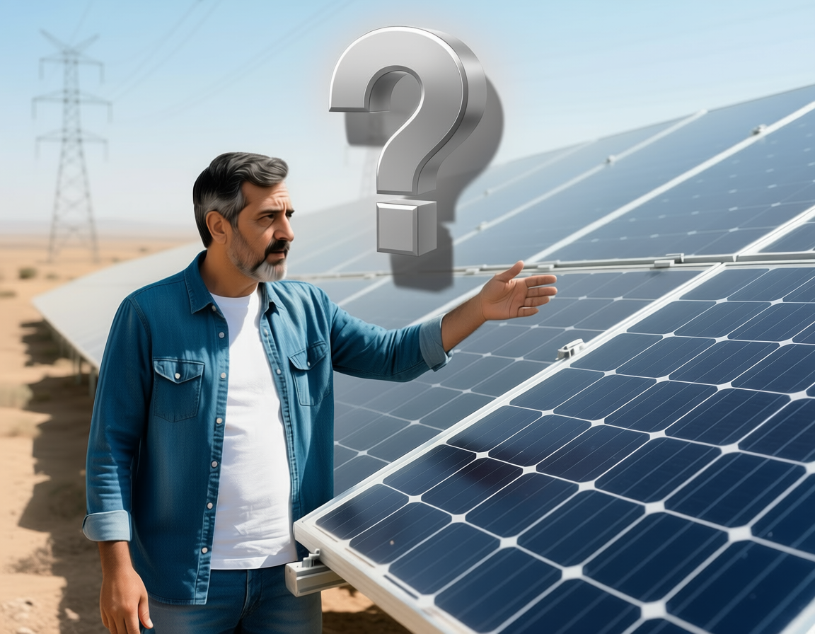 تصویر مربوط به سوالات متداول در مورد طراحی و اجرای نیروگاه خورشیدی