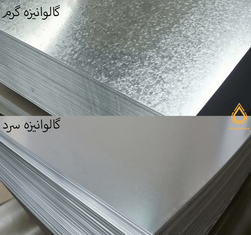تصویر نزدیک از تفاوت ظاهری جنس استراکچر خورشیدی گالوانیزه گرم و سرد