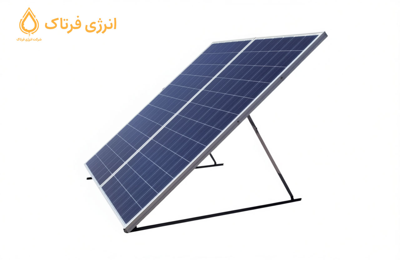 تصویر پنل خورشیدی 615 وات بایفیشیال ترینا سولار سوار شده بر روی استراکچر