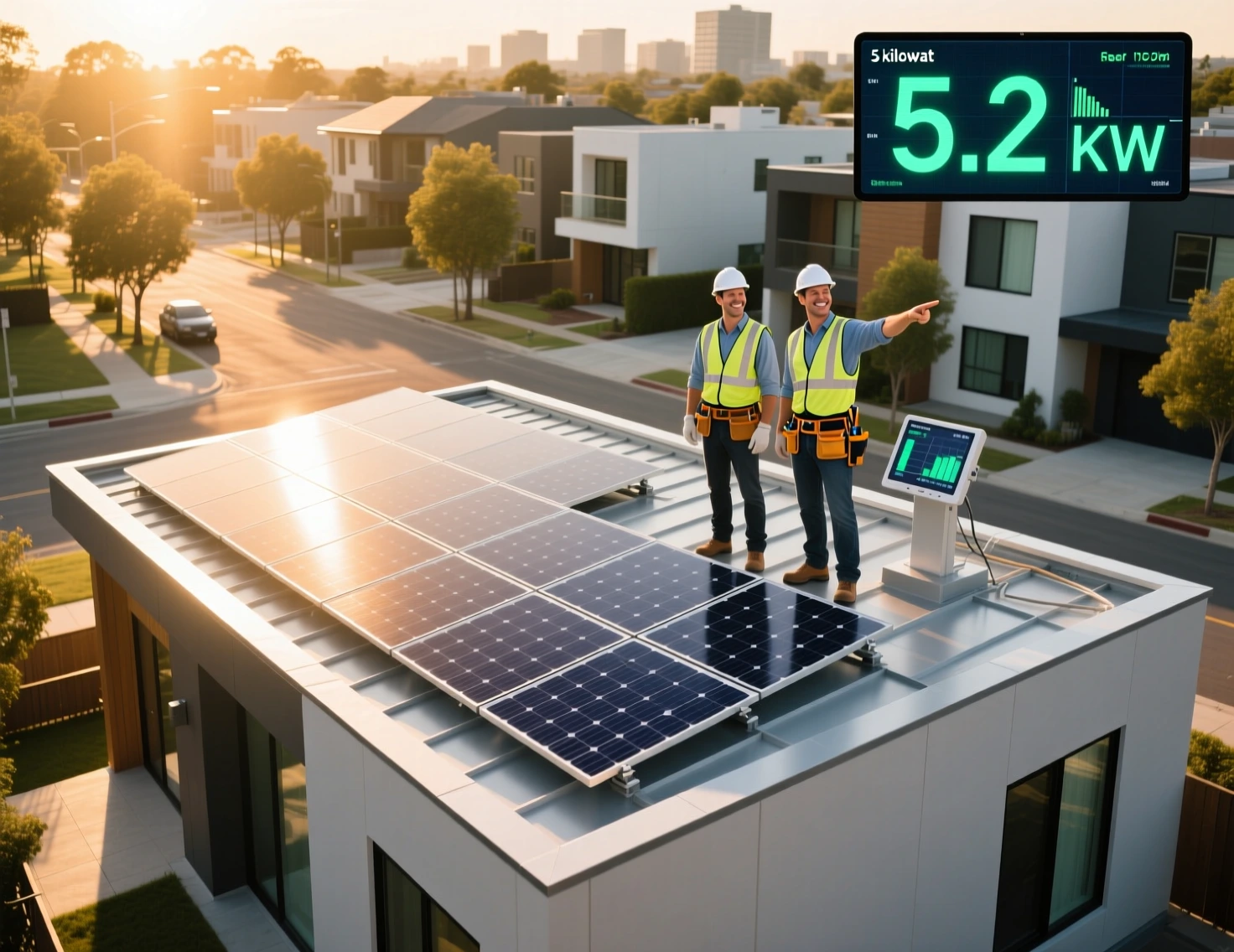 اجرای نیروگاه خورشیدی با پکیج خورشیدی خانگی 5 کیلووات- آنگرید