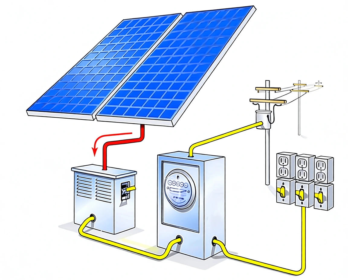 مسیر انتقال برق آنگرید-پکیج خورشیدی 10 کیلووات خانگی